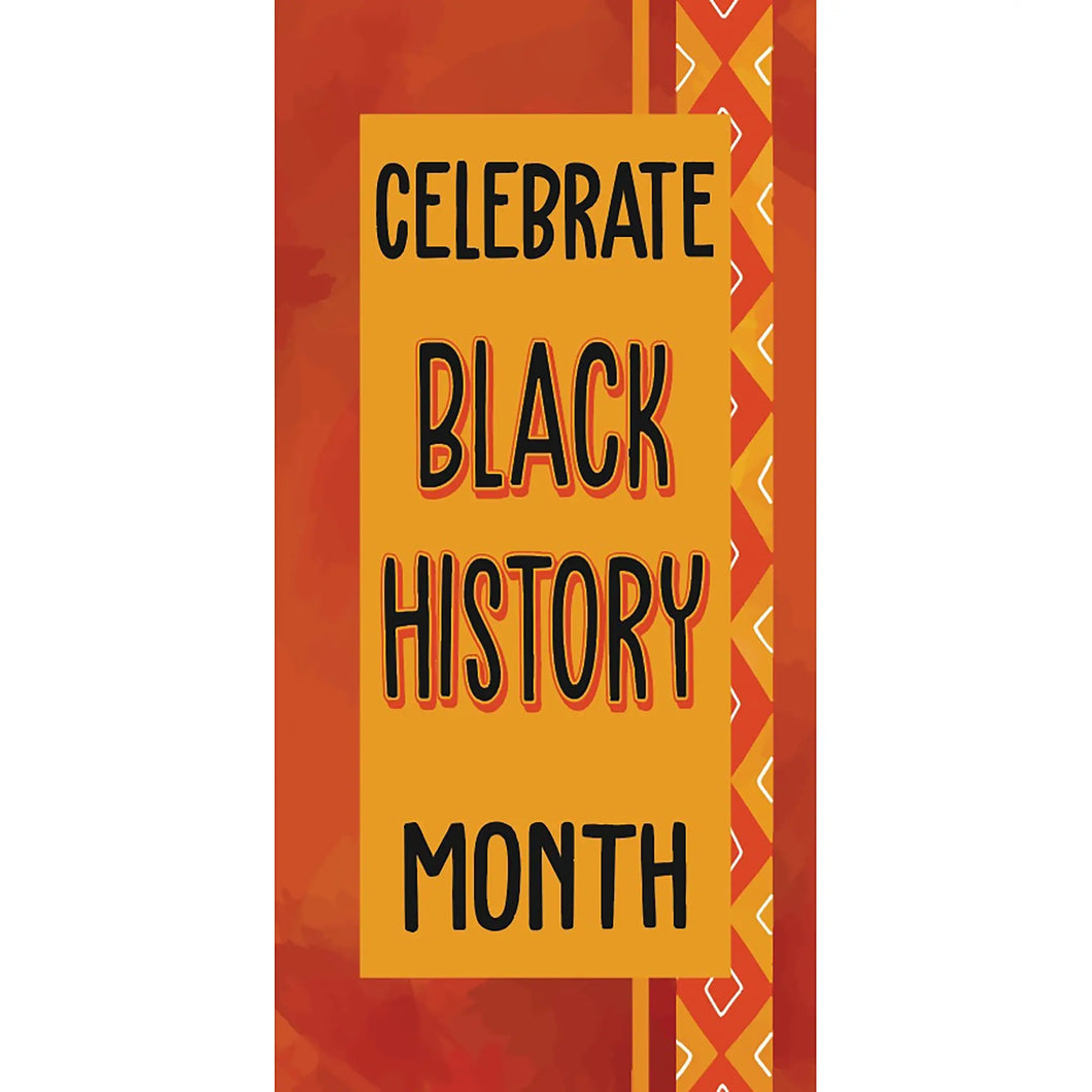 BHM-001 Celebrate Black History Month Pole Banner