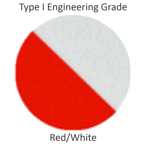 Pre-Striped Barricade Sheeting - Red/White - EG Type I - 7