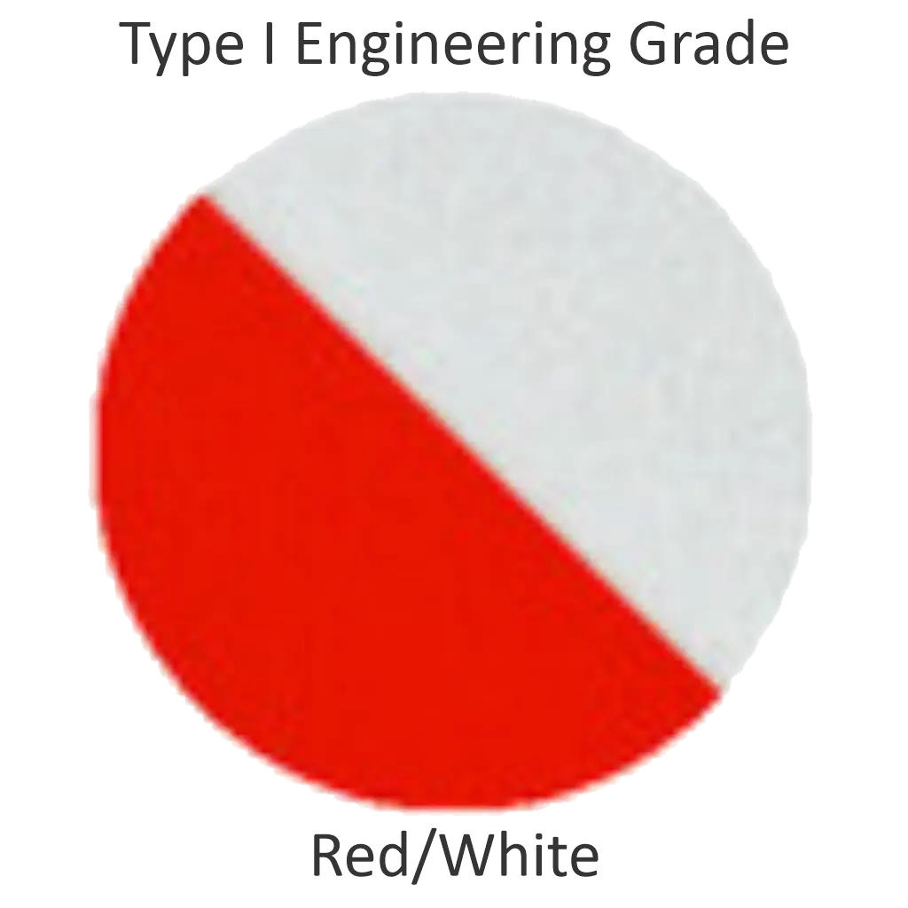 Pre-Striped Barricade Sheeting - Red/White - EG Type I - 8