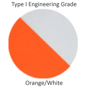 Pre-Striped Barricade Sheeting - Orange/White EG Type I - 7.75" x 50yd Roll