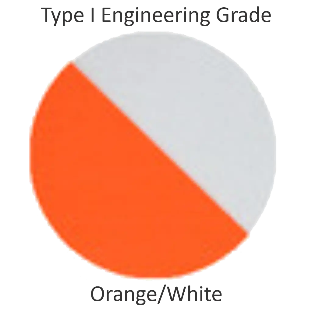 Pre-Striped Barricade Sheeting - Orange/White EG Type I - 7.75