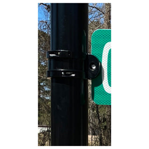 Collar Clamp - Semi Gloss Powder Painted Sign Panel Bracket for 2 3/8" OD Round Post