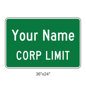 Corp Limit Sign 36"x24"