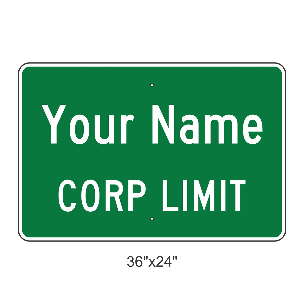 Corp Limit Sign 36