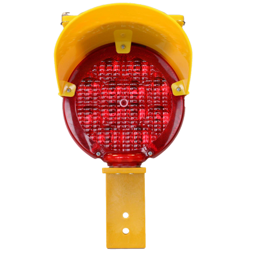 212-3SOLAR - Red - Type B Solar LED Barricade Light w/ L Bracket