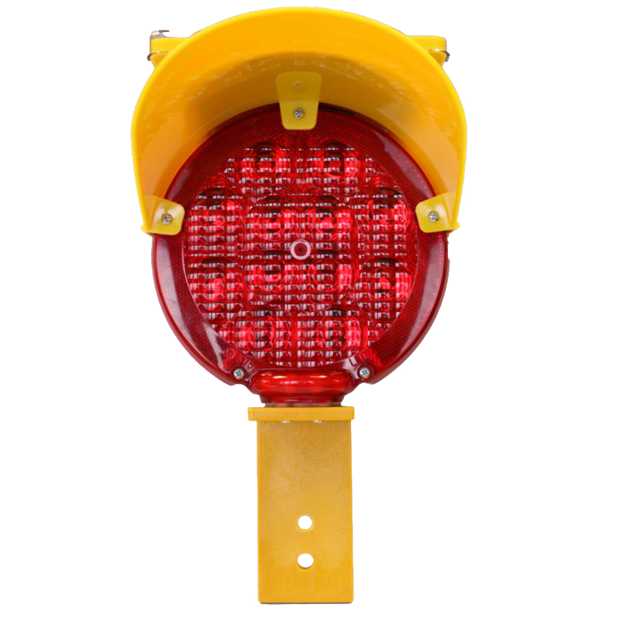 212-3SOLAR - Red - Type B Solar LED Barricade Light w/ L Bracket