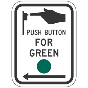 R10-4L Push Button For Green Sign 9"X12"