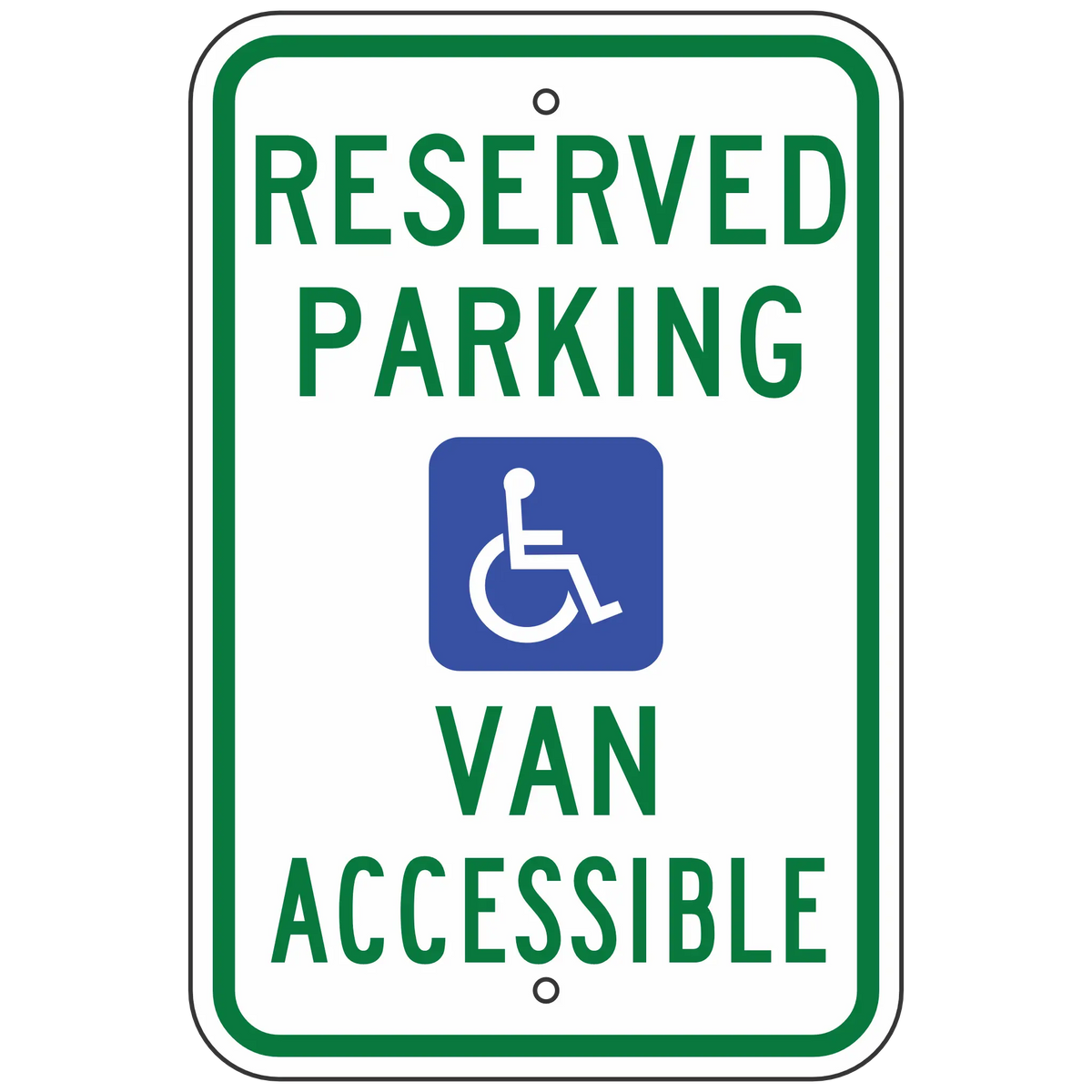 R7-8VA Reserved Parking Van Accessible Sign 12