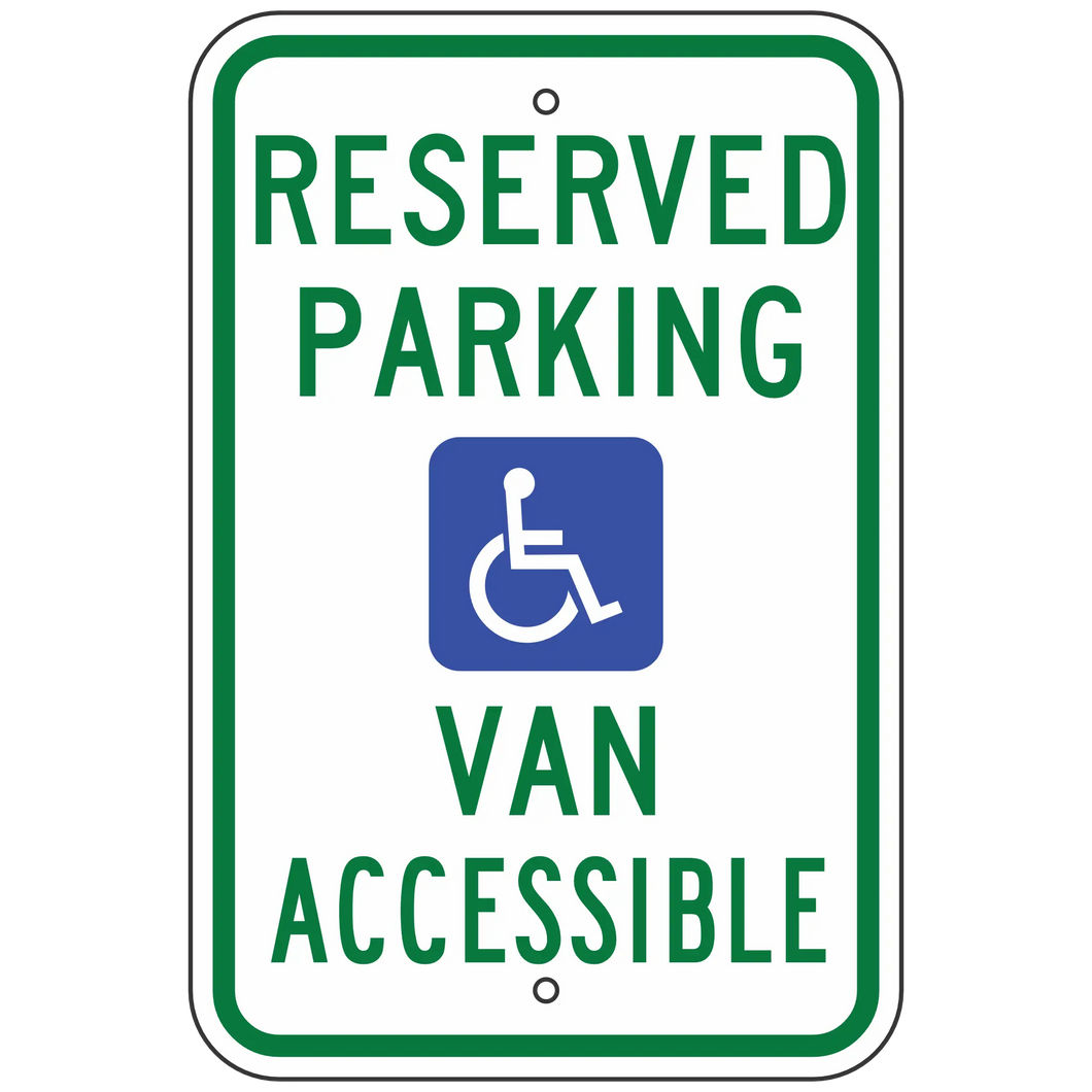 R7-8VA Reserved Parking Van Accessible Sign 12
