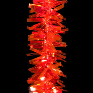 9" Regular H-Cut PVC - Red - Unbranched Garland