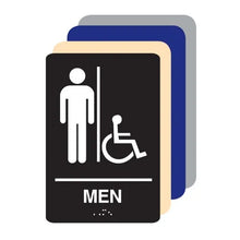 Load image into Gallery viewer, ADA Men&#39;s Restroom Handicap Accessible Sign