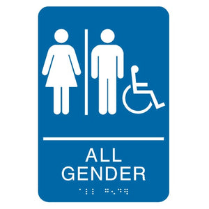 ADA All Gender Restroom Handicap Accessible Sign