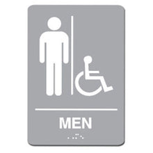 Load image into Gallery viewer, ADA Men&#39;s Restroom Handicap Accessible Sign