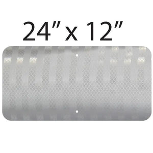 24"x12" Aluminum Reflective Sign Blank