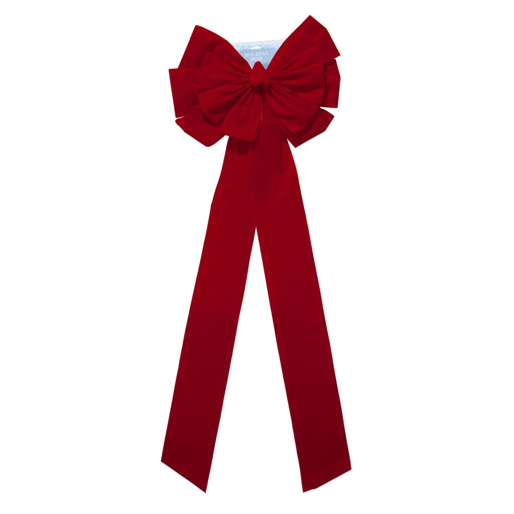 18 Red with Gold Trim STRUCTURAL 3D Velvet Christmas Bow