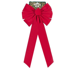Load image into Gallery viewer, 10&quot; Red Velvet 6 Loop Bow (PK-24)
