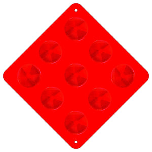 Type 1 Object Marker - Red with Plastic Circles