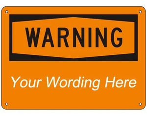 14"x10" OSHA Sign - Warning Header