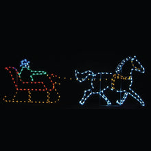 Load image into Gallery viewer, 4.5&#39; Horse &amp; Sleigh Yard Decoration