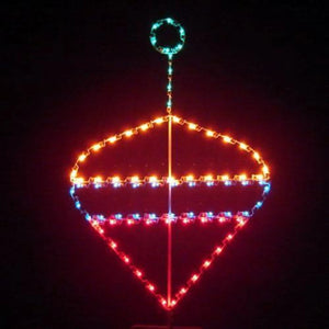 5' Spinning Top Lighted Yard Decoration