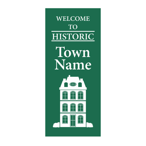 OF-435 Welcome Historic Pole Banner
