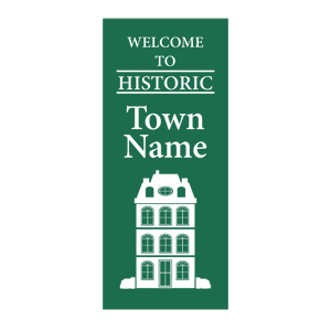 OF-435 Welcome Historic Pole Banner