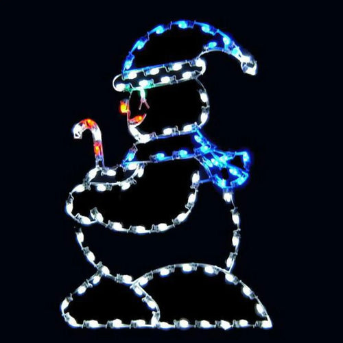 5' Snow Kid with Candy Cane Yard Decoration