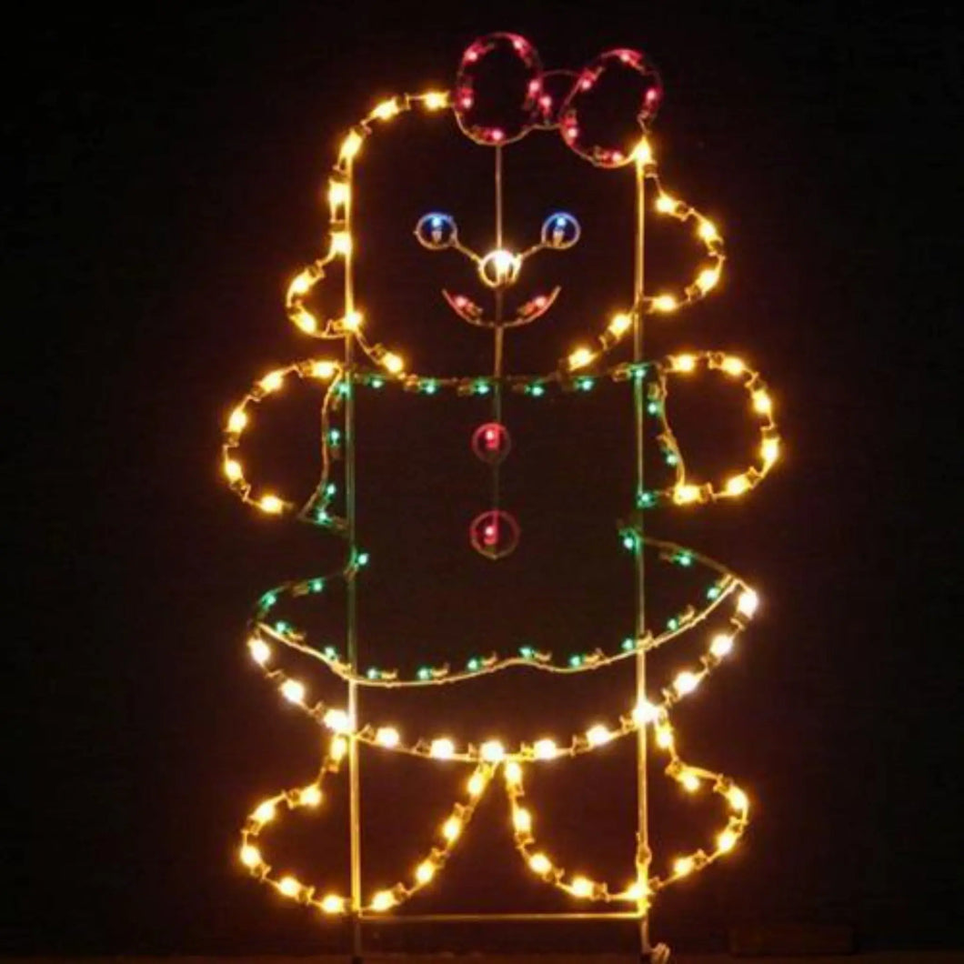 6' Gingerbread Girl Lighted Decoration