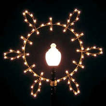 Load image into Gallery viewer, 6&#39; Lamp Post Silhouette Tear Drop Snowflake