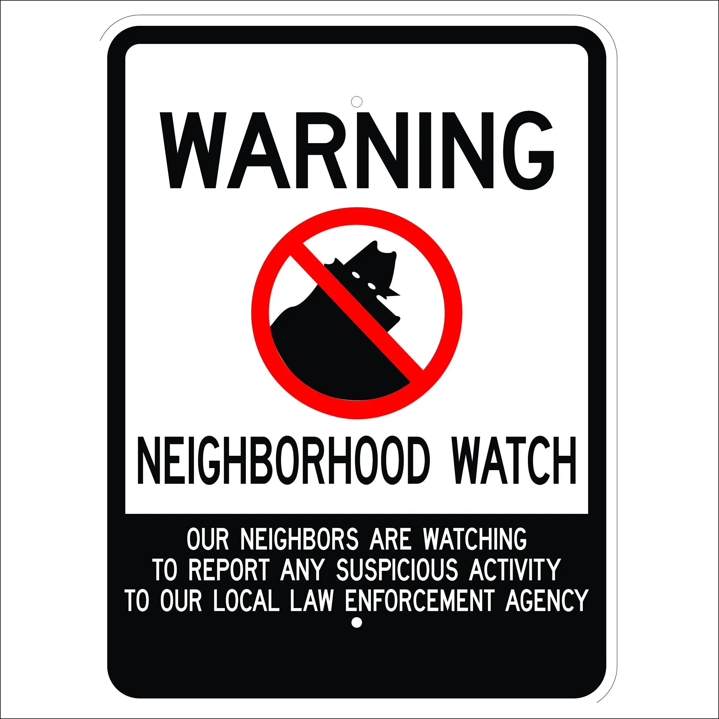 Warning Neighborhood Watch Sign – Evangeline Specialties