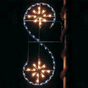 PM5.5-SB-SCROLL 5.5' Starburst Scroll - Lighted Pole Mount Decoration