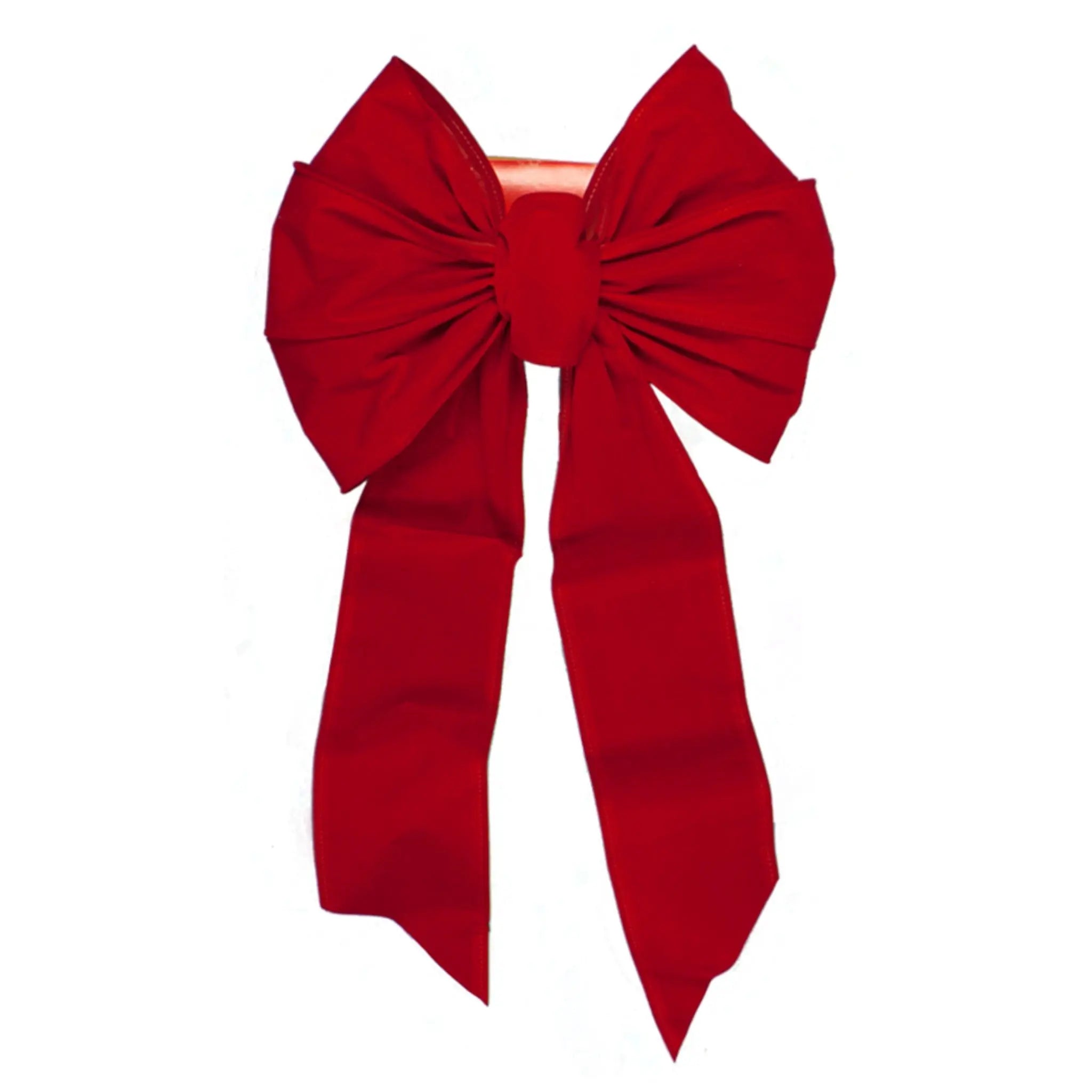 Rich Red French Loop Double Velvet Bows