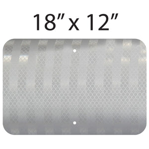 18" x 12" Alum. High Intensity Reflective Sign Blank (White)