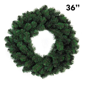 36" PVC Pine Wreath | PK-2