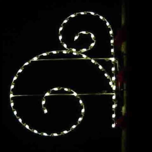 pm4x5-scroll 5' Scroll - Lighted Pole Mount Decoration