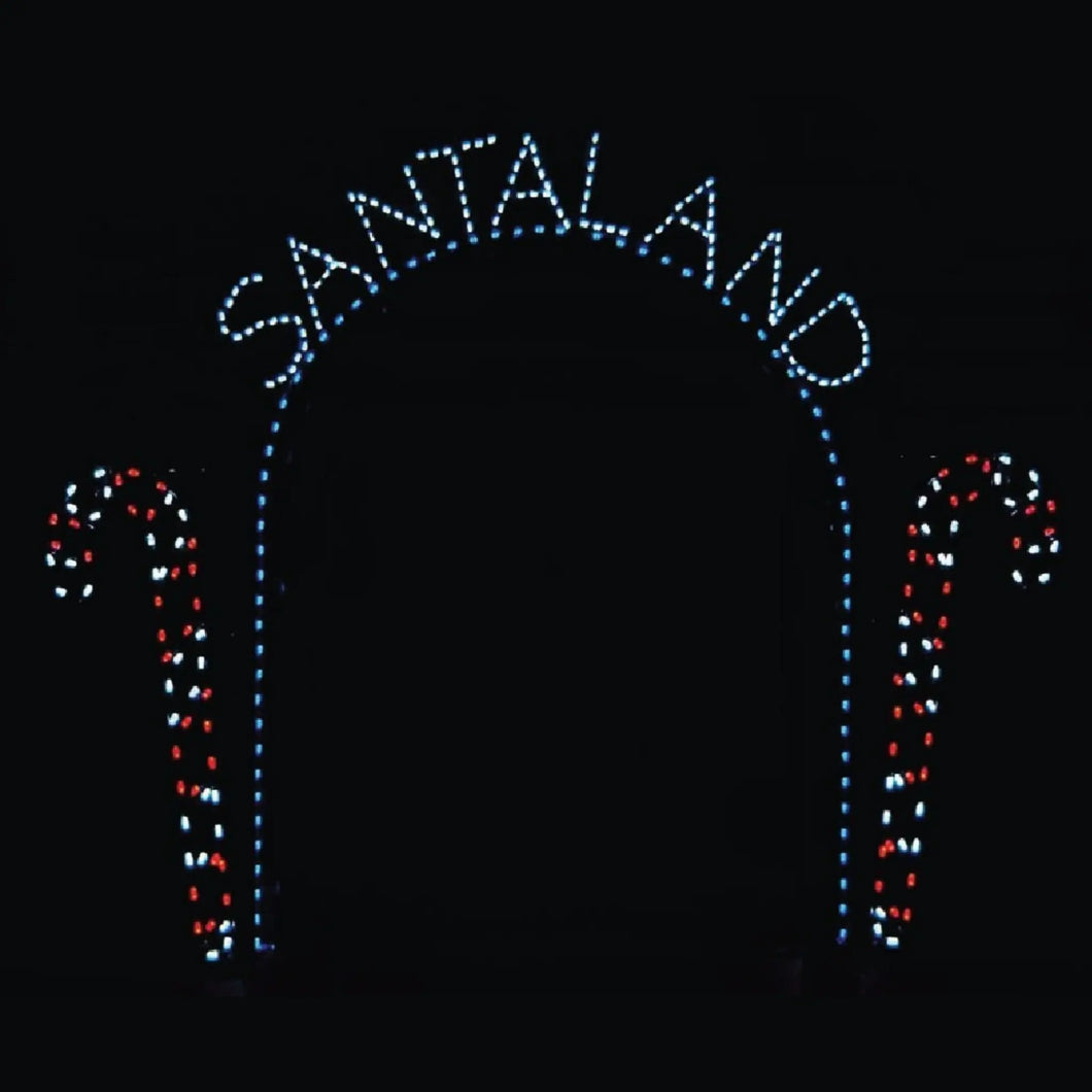 13' x 12' Santaland Arch with Candy Canes Lighted Yard Decoration