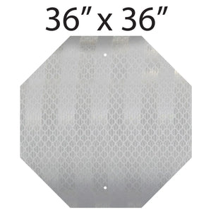 36" x 36" Octagon Alum. High Intensity Reflective Sign Blank 