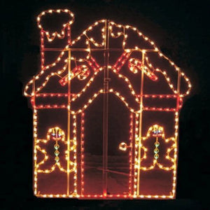10' Gingerbread House Lighted Decoration