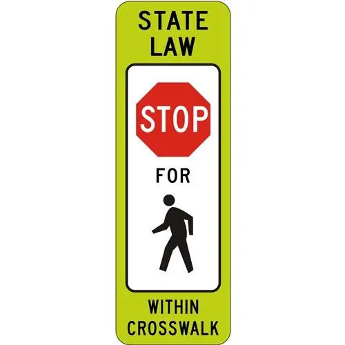 State Law Stop For Pedestrians Within Crosswalk