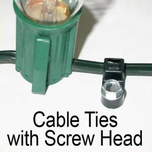 7" Cable Ties with Screw Head