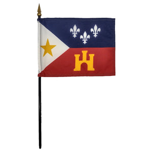 Acadian Cajun Desk Flag with Staff 4"x6"