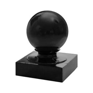 Ball Finial for 4" Square Post - Black