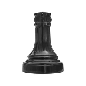 Decorative Two-Piece Base for 4"OD Round Poles - Black
