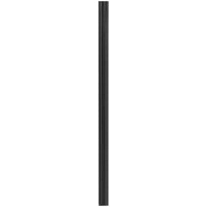 5" OD Round Fluted Pole - Black
