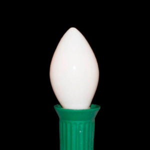 C7 White Incandescent Light Bulbs | Opaque Ceramic | PK-25