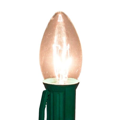 C9 Clear Incandescent Light Bulbs | Transparent Twinkle | PK-25