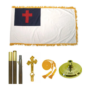 Christian Flag Presentation Set 3'x5' Colonial