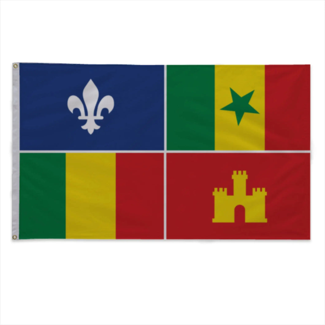 3x5 Foot Louisiana Creole Flag - Premium Polyester, Brass Grommets, Fade Resistant
