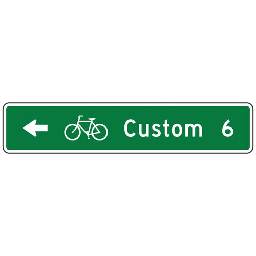 D1-1C Bicycle Destination & Distance Sign
