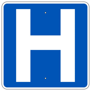 D9-2 Hospital Sign 24"x24"